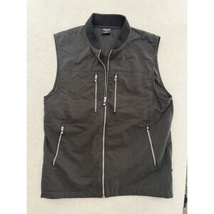 SCOTTeVEST 101 Travel Utility Men's Black Vest Full Zip 9 Pockets Sz Med